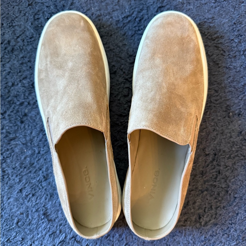 Brand New w/o Box Vince Suede Gray/Beige Shoes